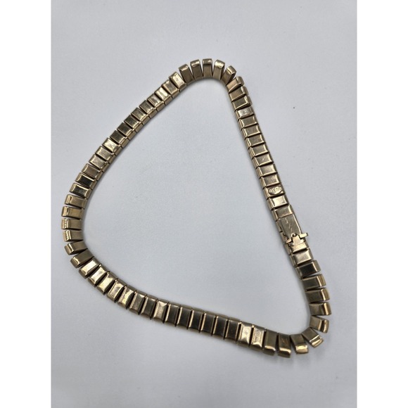 Vintage Weiss Purple Choker Necklace 1950s Rhinestone Signed 14" Gold tone - Picture 11 of 13